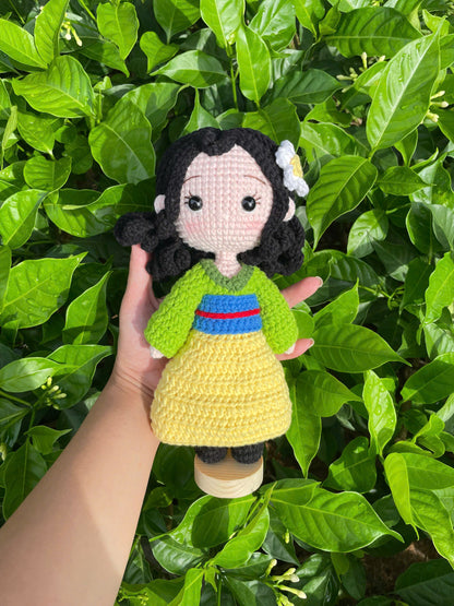 Handmade Crochet Mulan Princess Doll