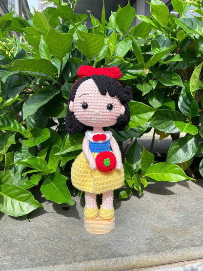Handmade Crochet Snow White Princess Doll