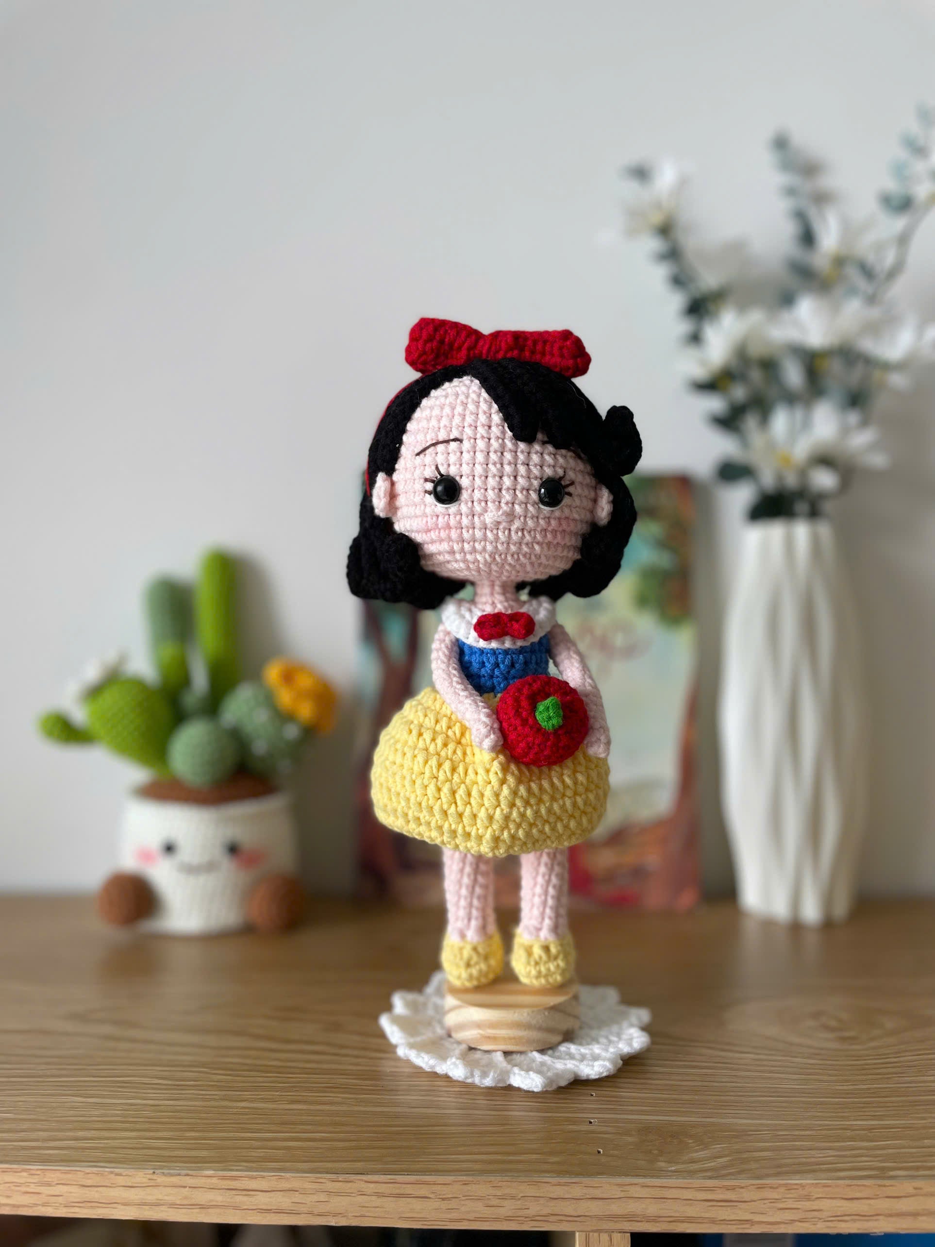 Handmade Crochet Snow White Princess Doll