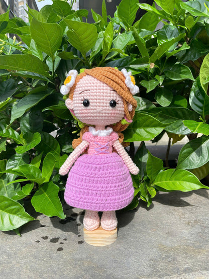 Handmade Crochet Rapunzel Princess Doll