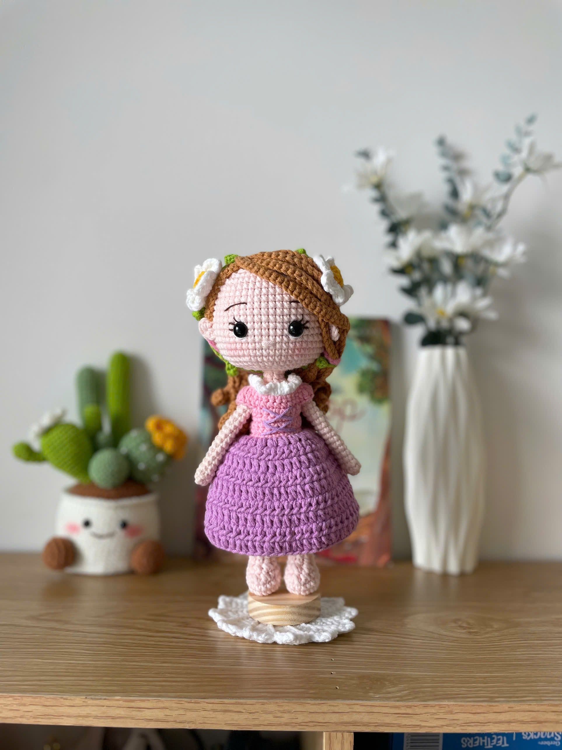 Handmade Crochet Rapunzel Princess Doll
