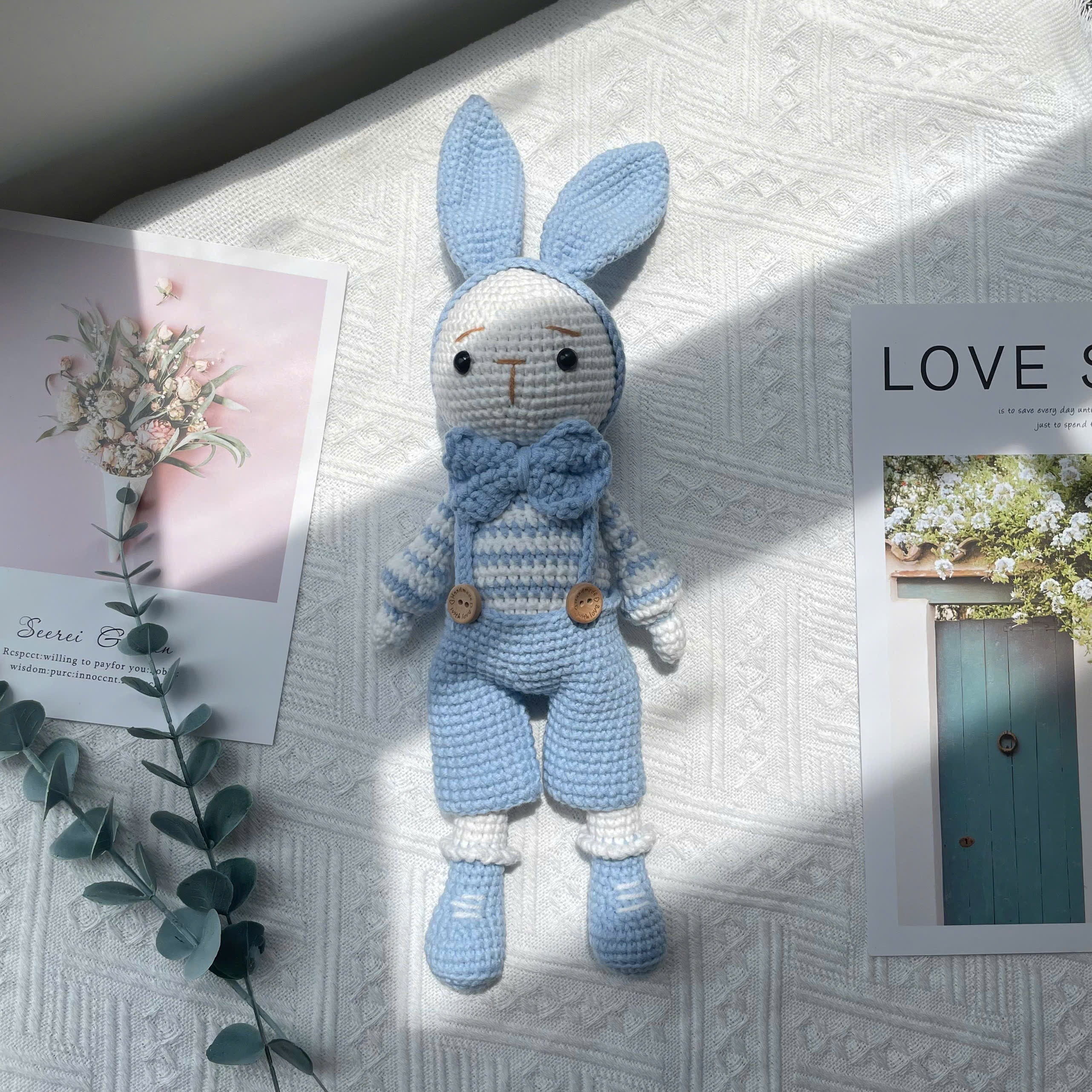 Handmade Crochet Bunny Couple Plushies