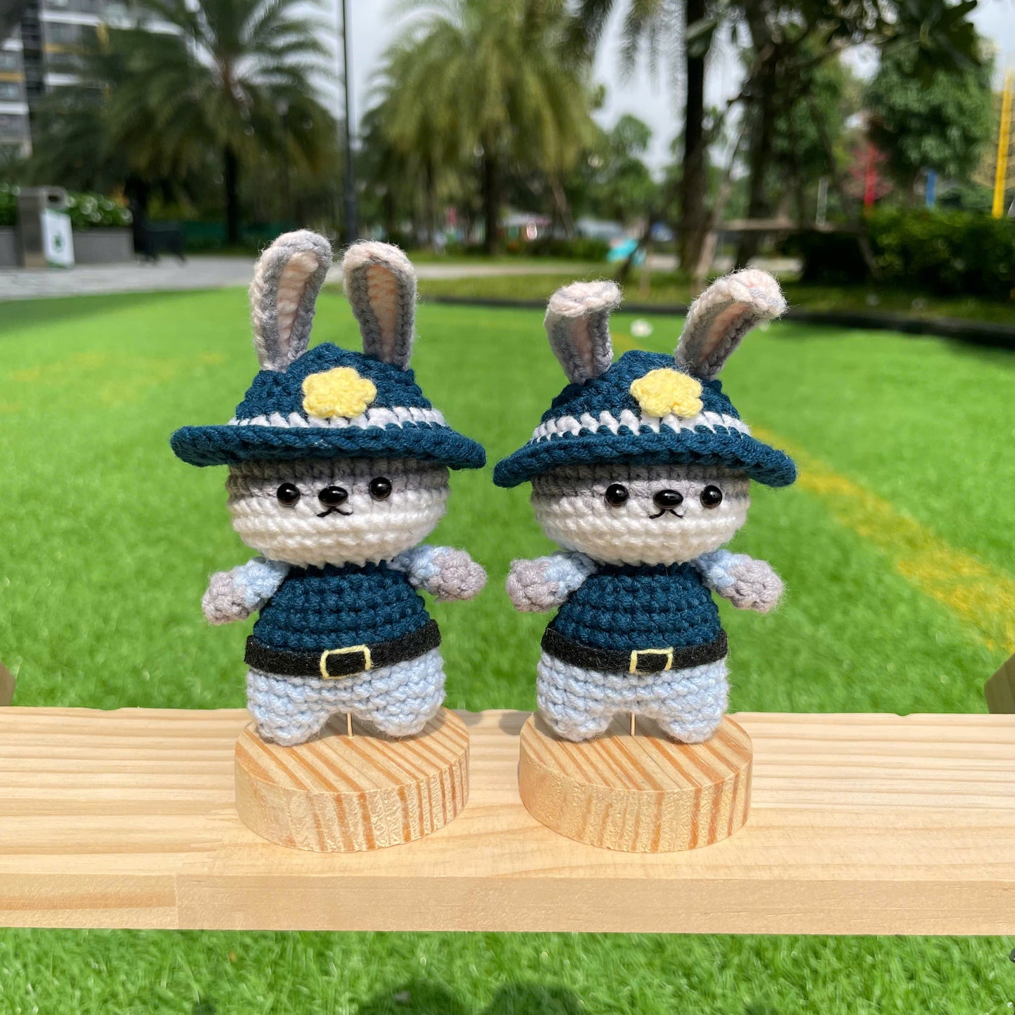 Handmade Crochet Zootopia Nick & Judy Keychain