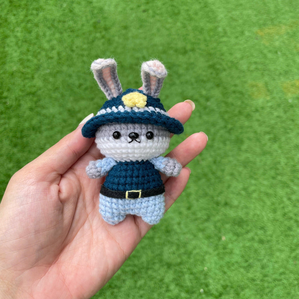 Handmade Crochet Zootopia Nick & Judy Keychain