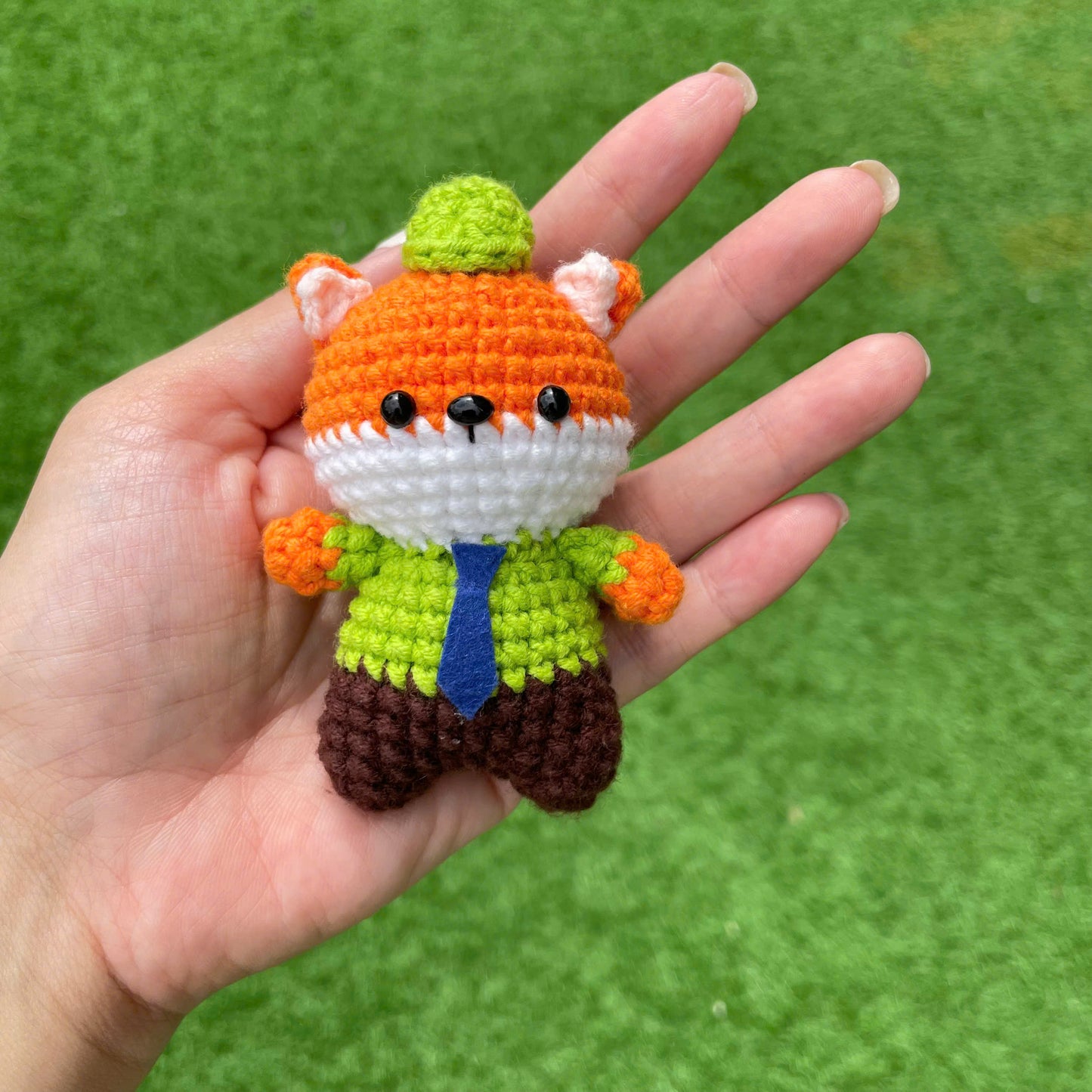 Handmade Crochet Zootopia Nick & Judy Keychain