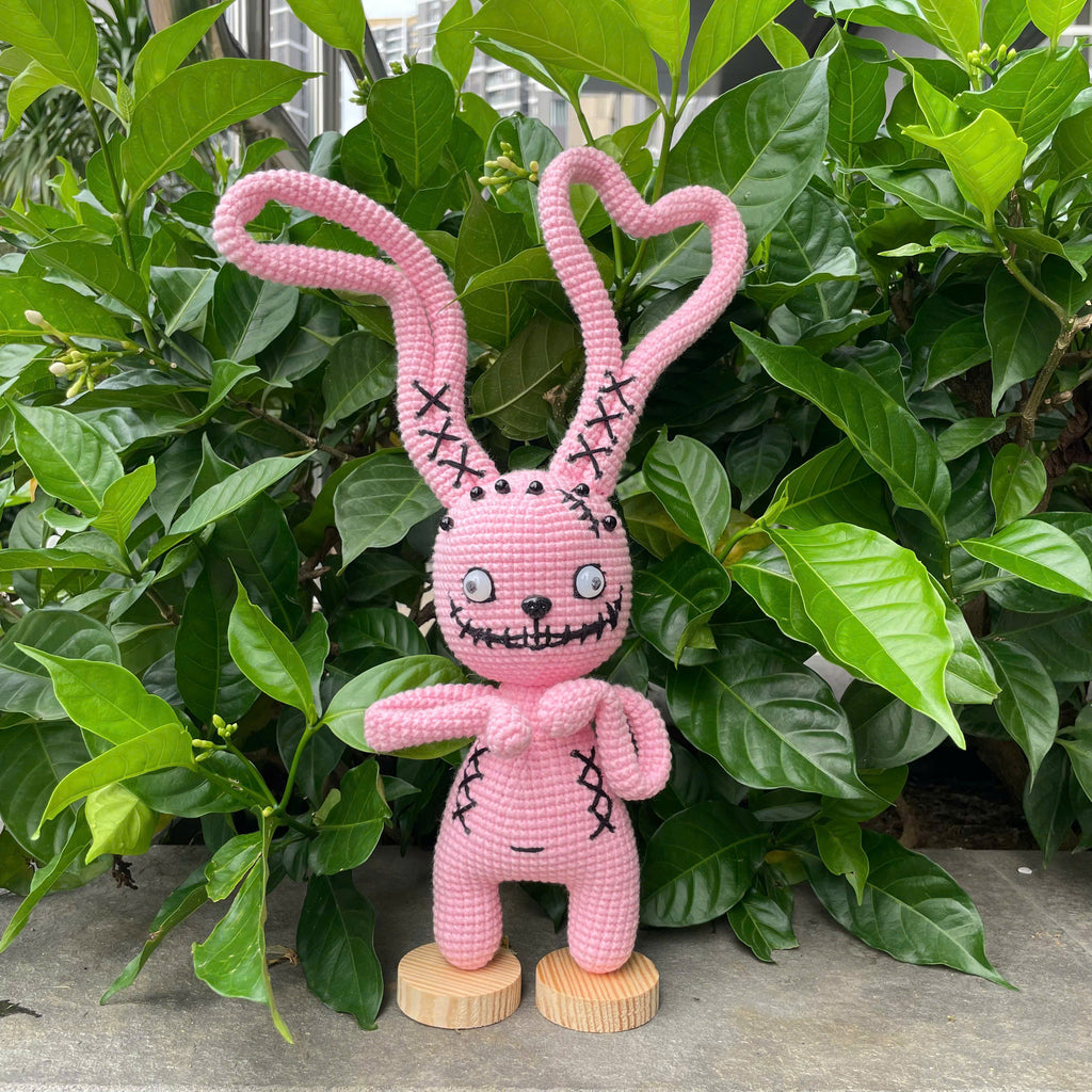 Handmade Crochet Creepy Bunny Plush