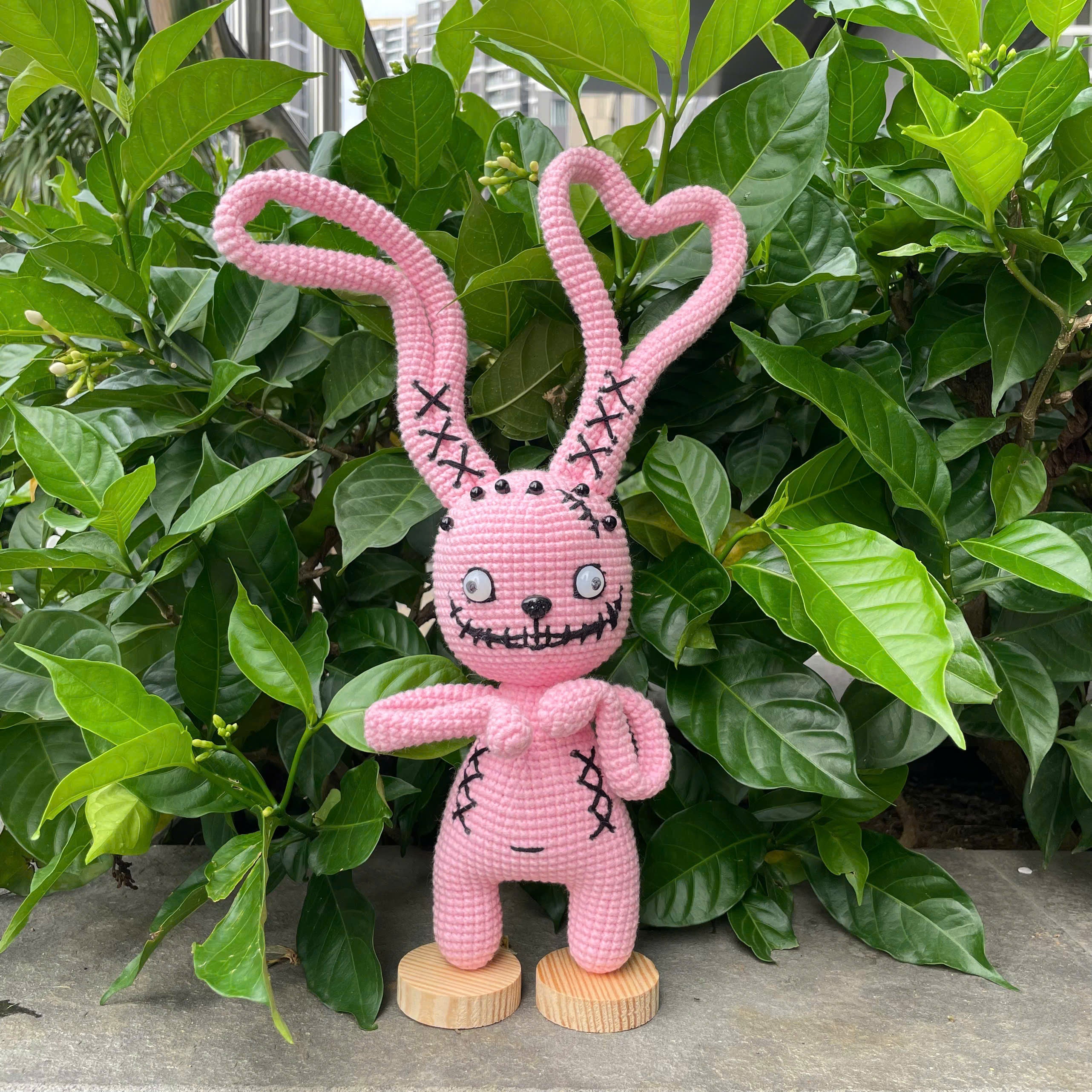 Handmade Crochet Creepy Bunny Plush