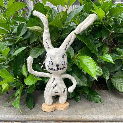 Handmade Crochet Creepy Bunny Plush