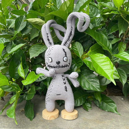 Handmade Crochet Creepy Bunny Plush