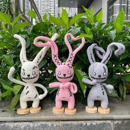 Handmade Crochet Creepy Bunny Plush