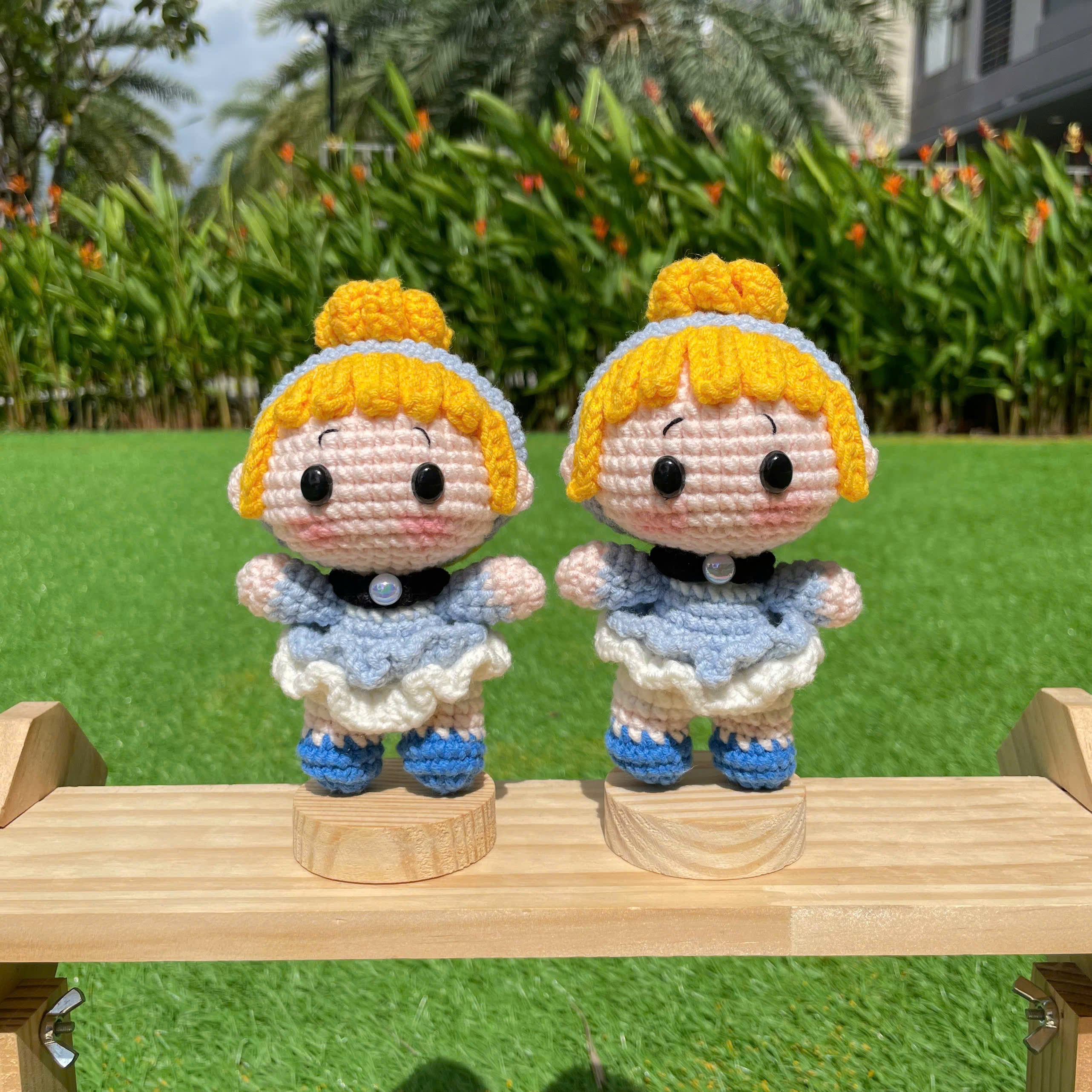 Handmade Crochet Alice in Wonderland Keychain