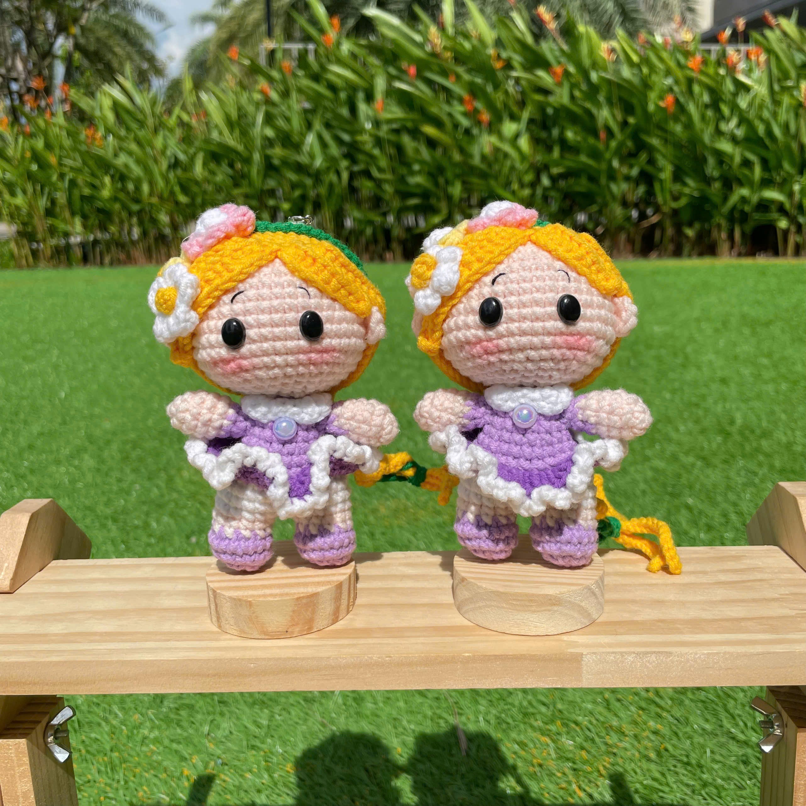 Handmade Crochet Alice in Wonderland Keychain