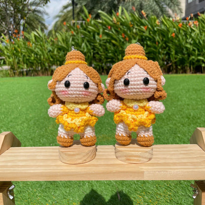 Handmade Crochet Elsa Frozen Queen Keychain