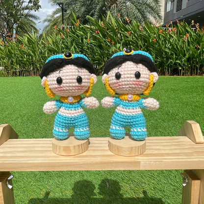 Handmade Crochet Elsa Frozen Queen Keychain