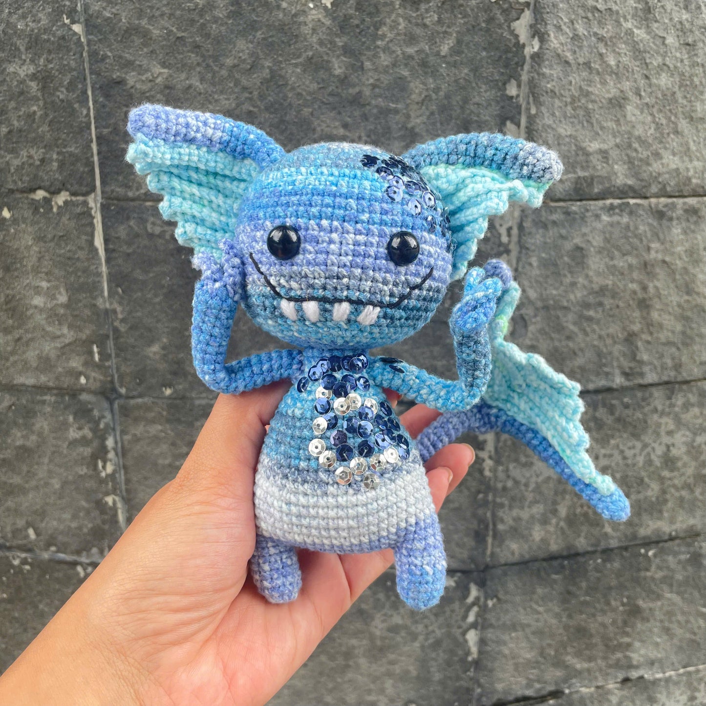 Handmade Crochet Halloween Spooky Mermaid Doll