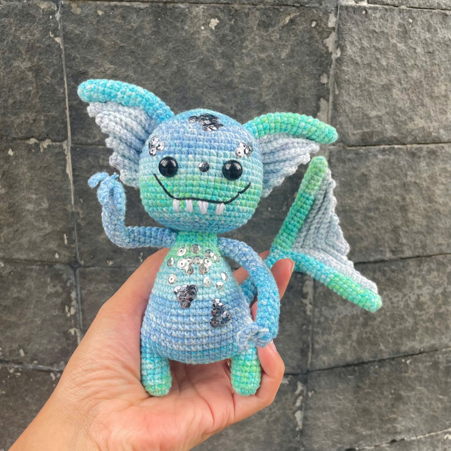 Handmade Crochet Halloween Spooky Mermaid Doll