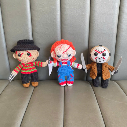 Handmade Crochet Halloween Jason Doll