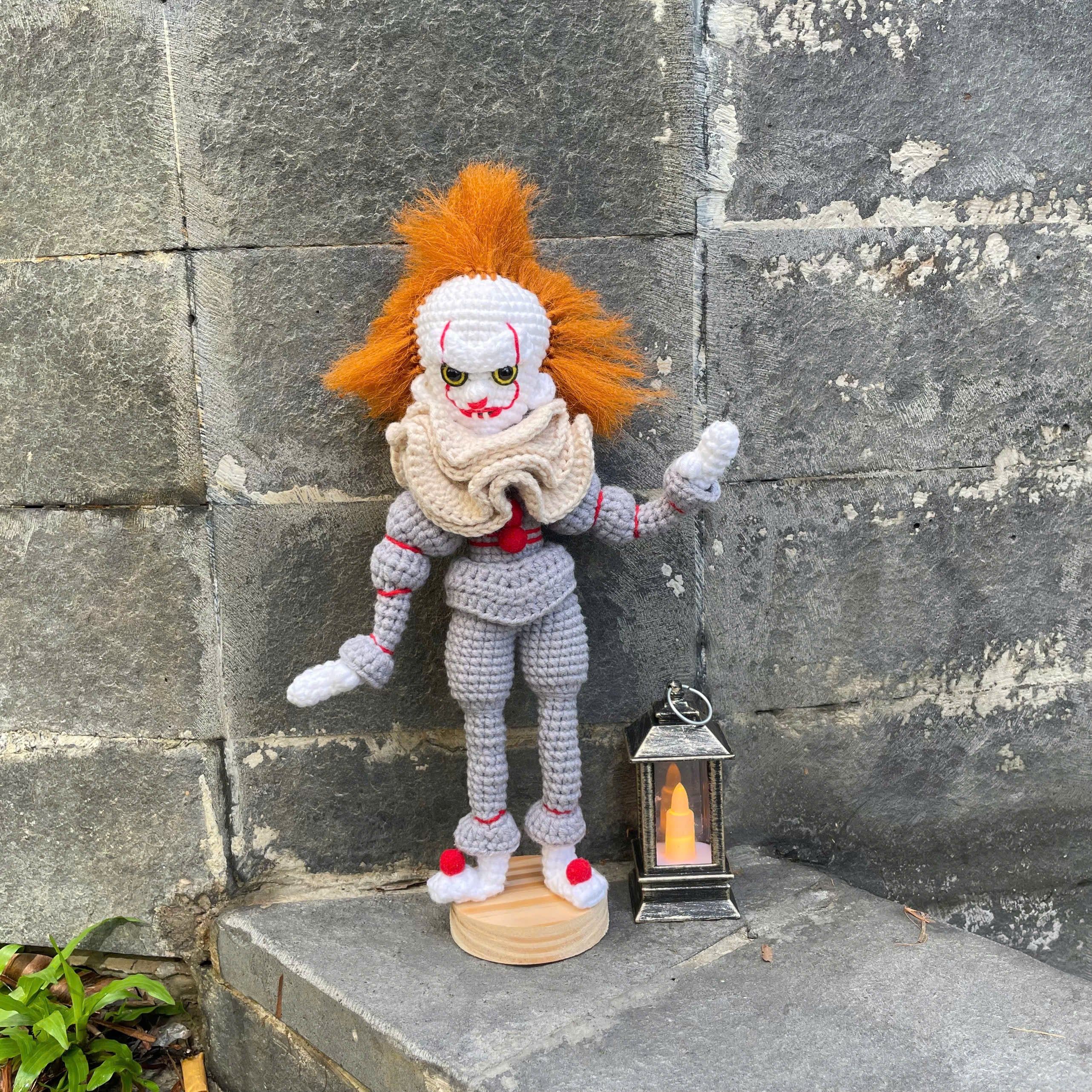 Handmade Crochet Pennywise IT Doll