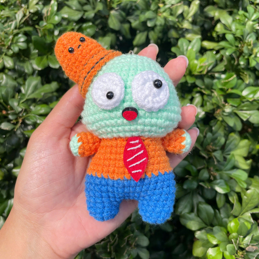 Handmade Crochet Zombie Keychain
