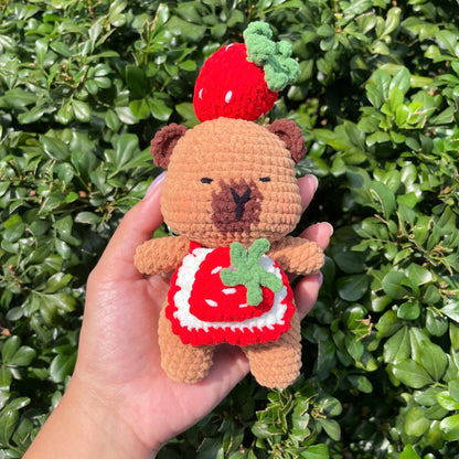 Handmade Crochet Capybara Plush Keychain