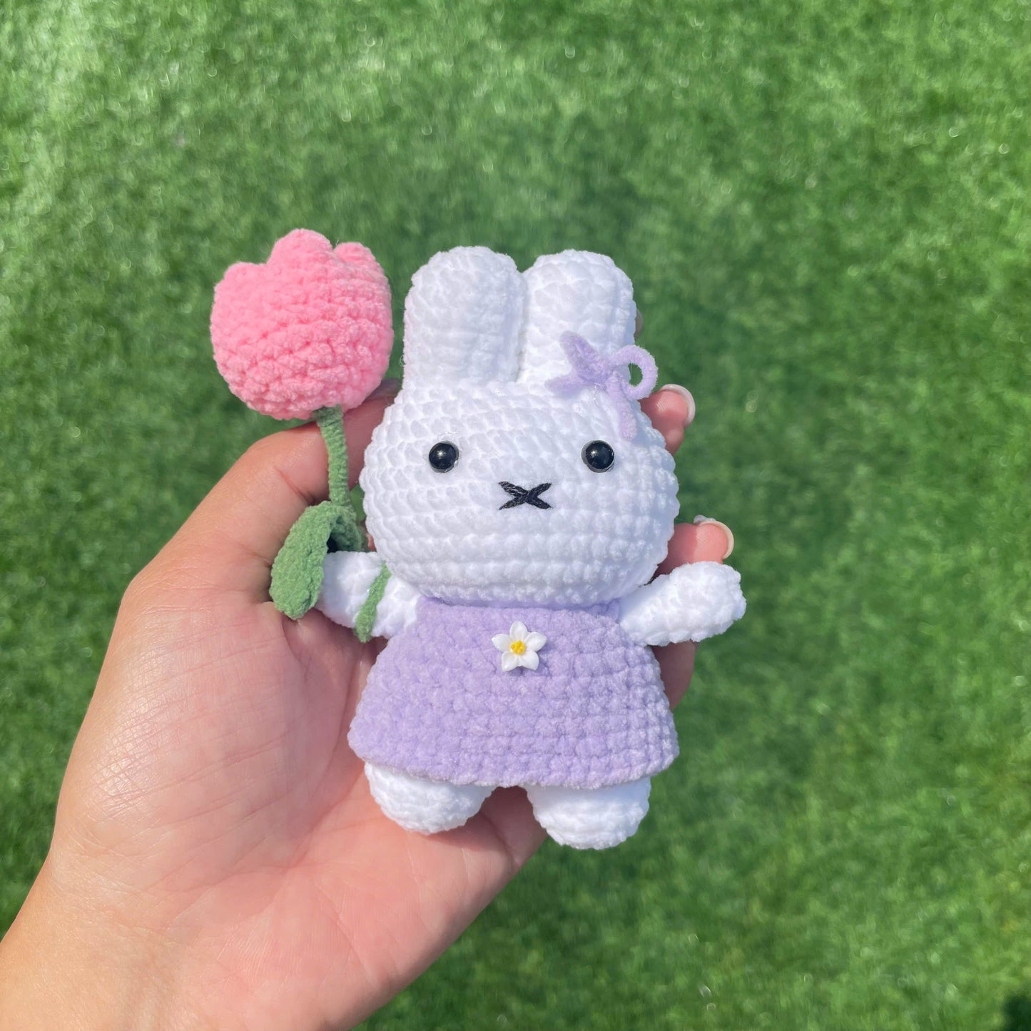 Handmade Crochet Miffy Bunny Keychain