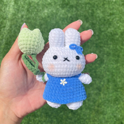 Handmade Crochet Miffy Bunny Keychain