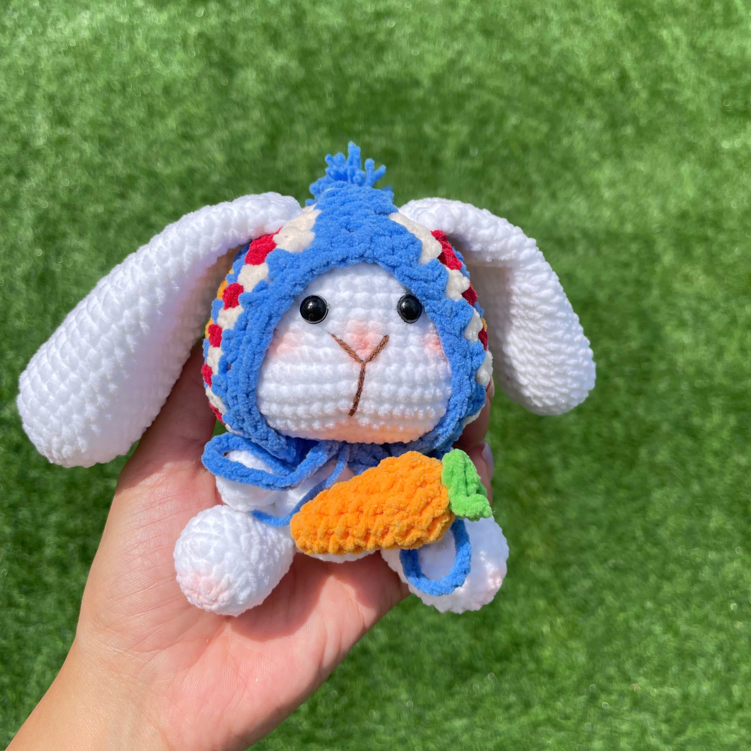 Handmade Crochet Bunny Keychain