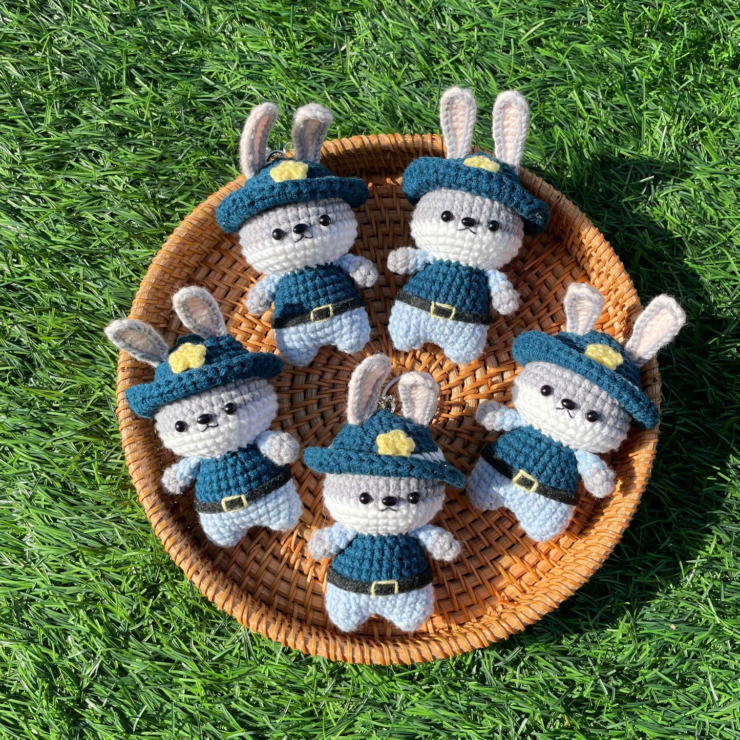 Handmade Crochet Zootopia Nick & Judy Keychain