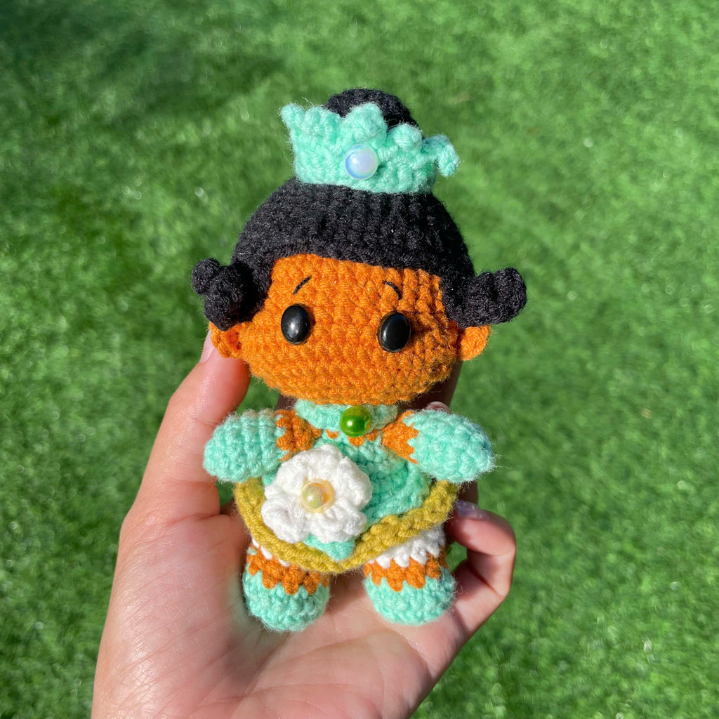 Handmade Crochet Aurora Princess Sleeping Beauty Keychain