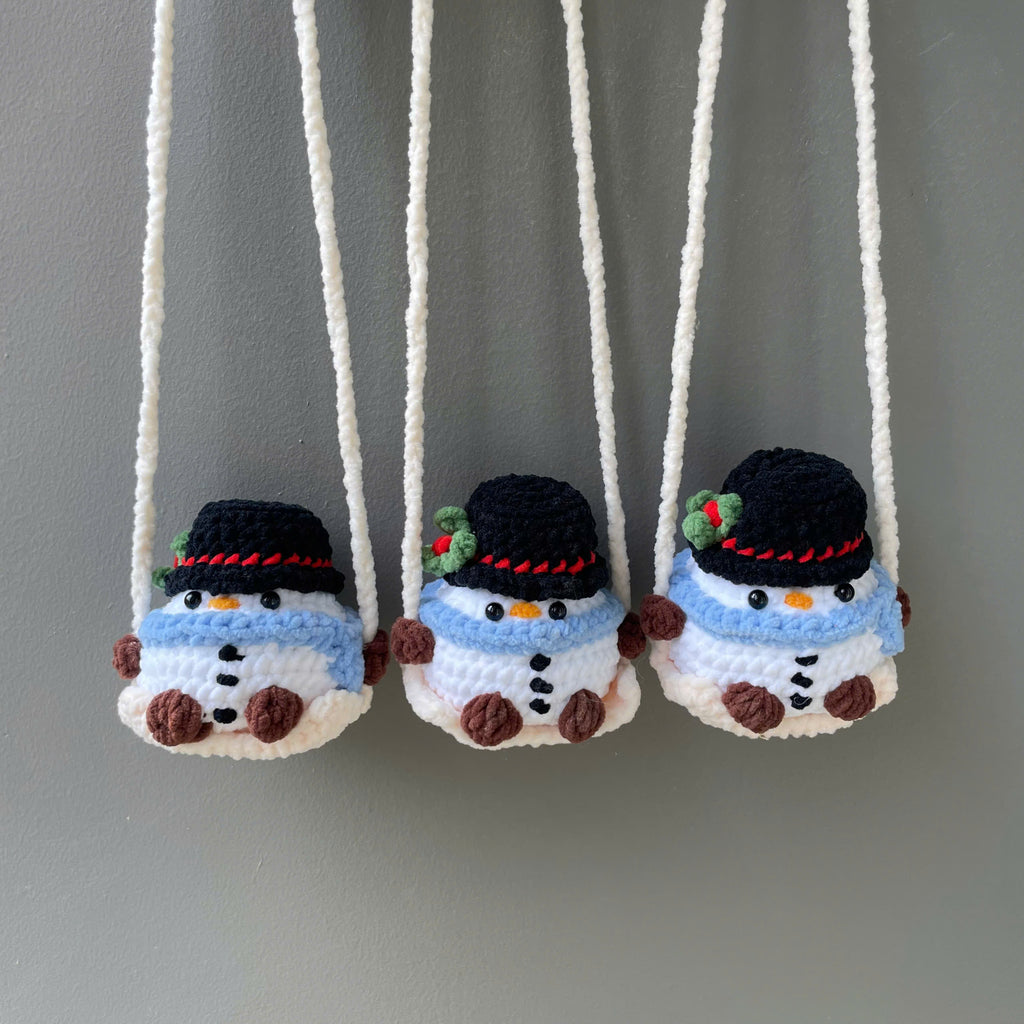 Handmade Crochet Christmas Tree Car Hanging