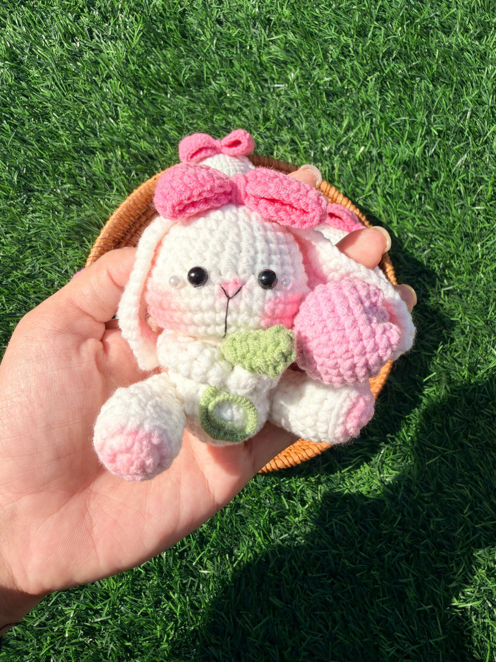 Handmade Crochet Bunny Rabbit Keychain