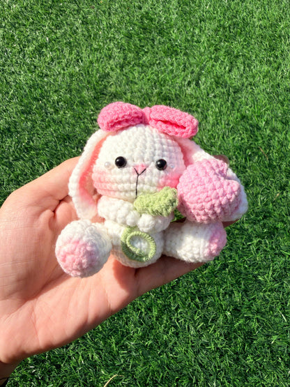 Handmade Crochet Bunny Rabbit Keychain