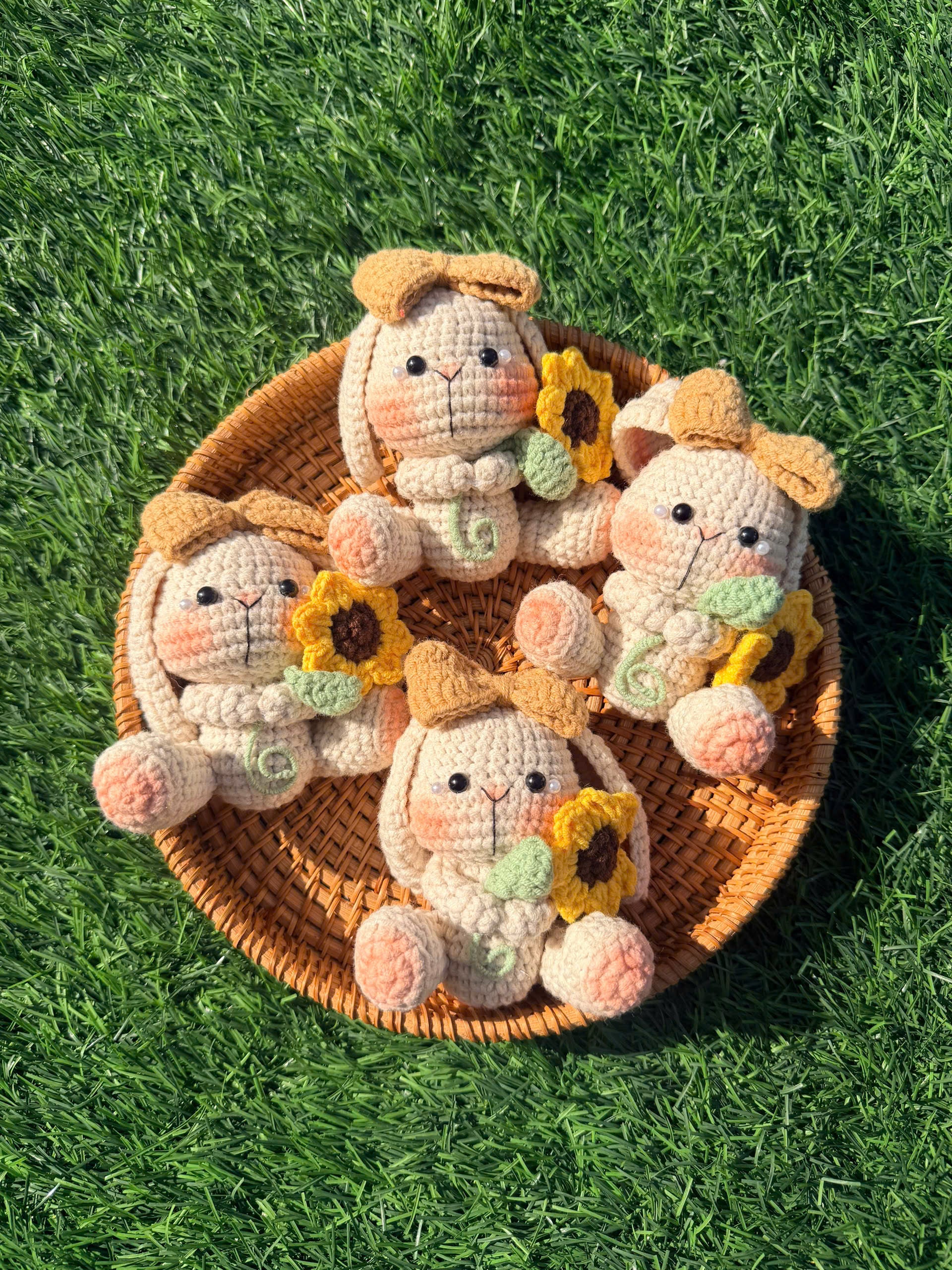 Handmade Crochet Bunny Rabbit Keychain