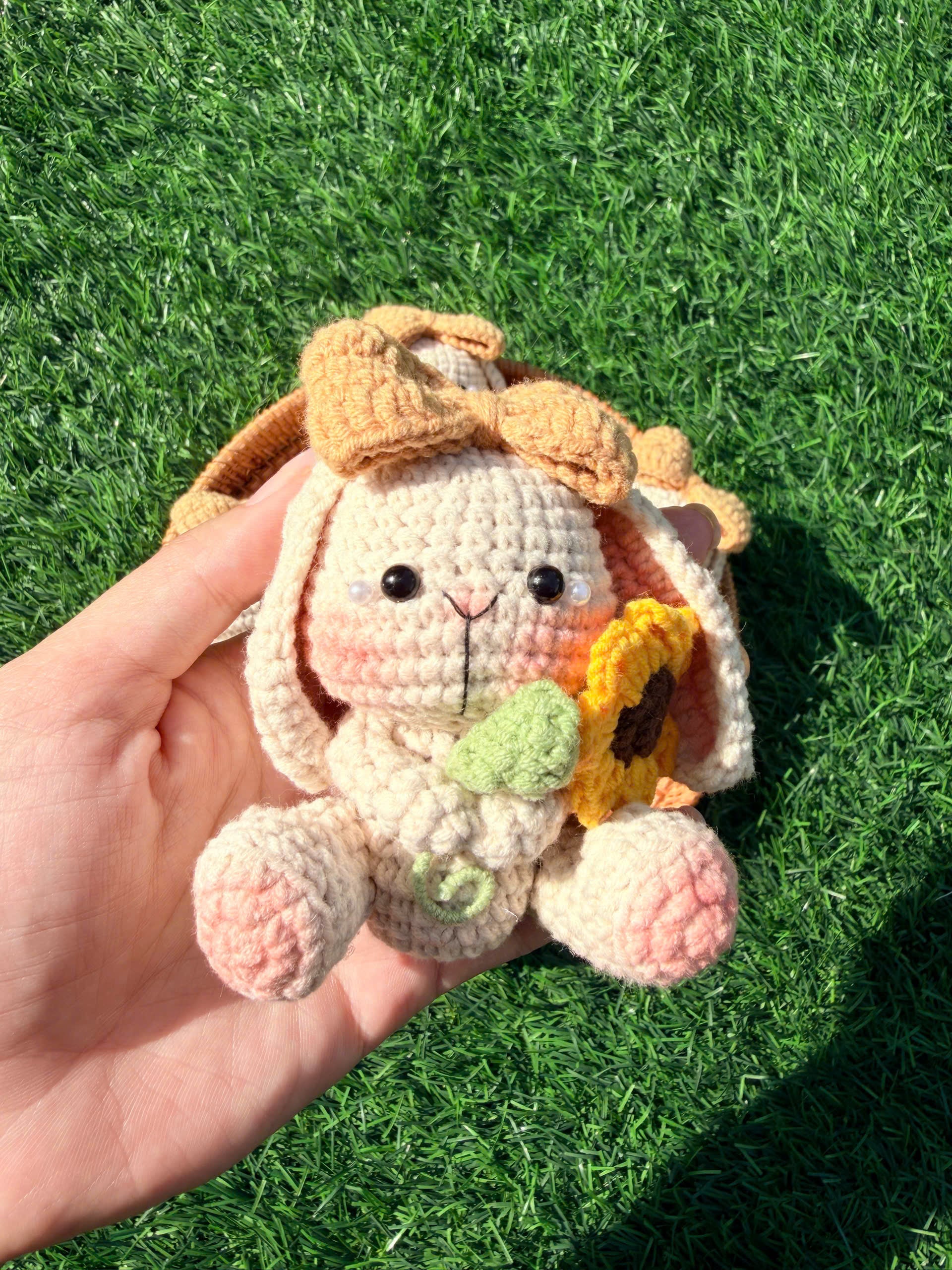 Handmade Crochet Bunny Rabbit Keychain