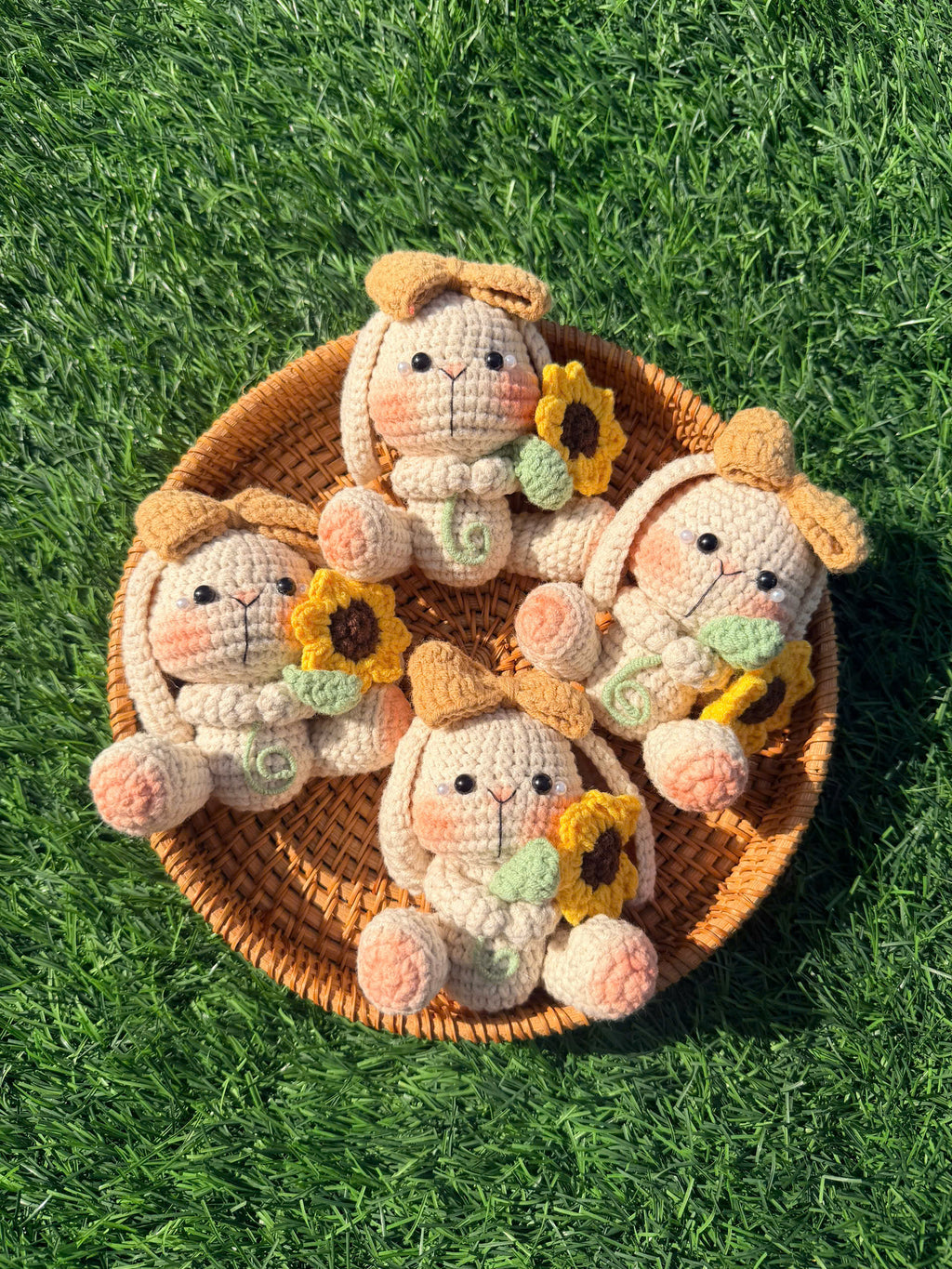 Handmade Crochet Bunny Rabbit Keychain