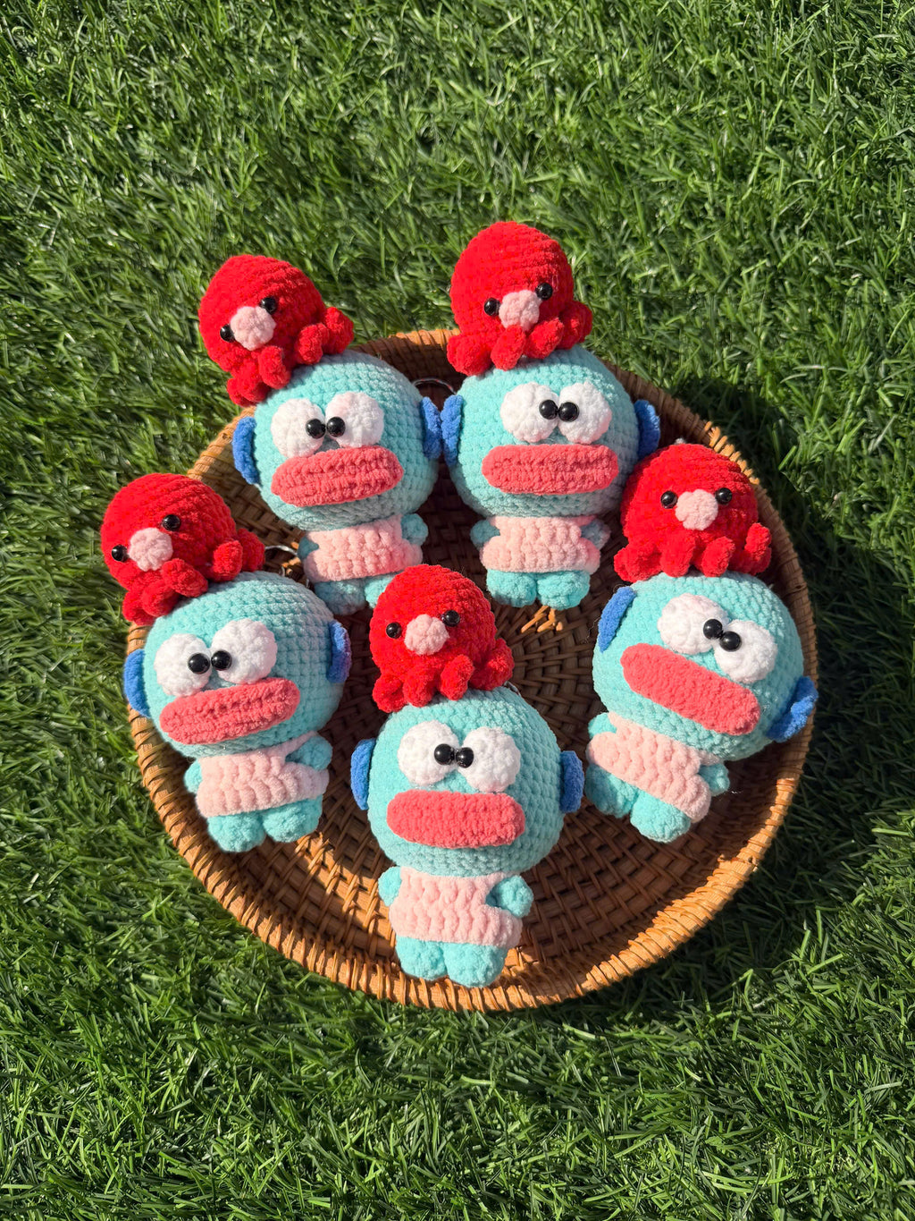 Handmade Crochet Hangyodon Keychain