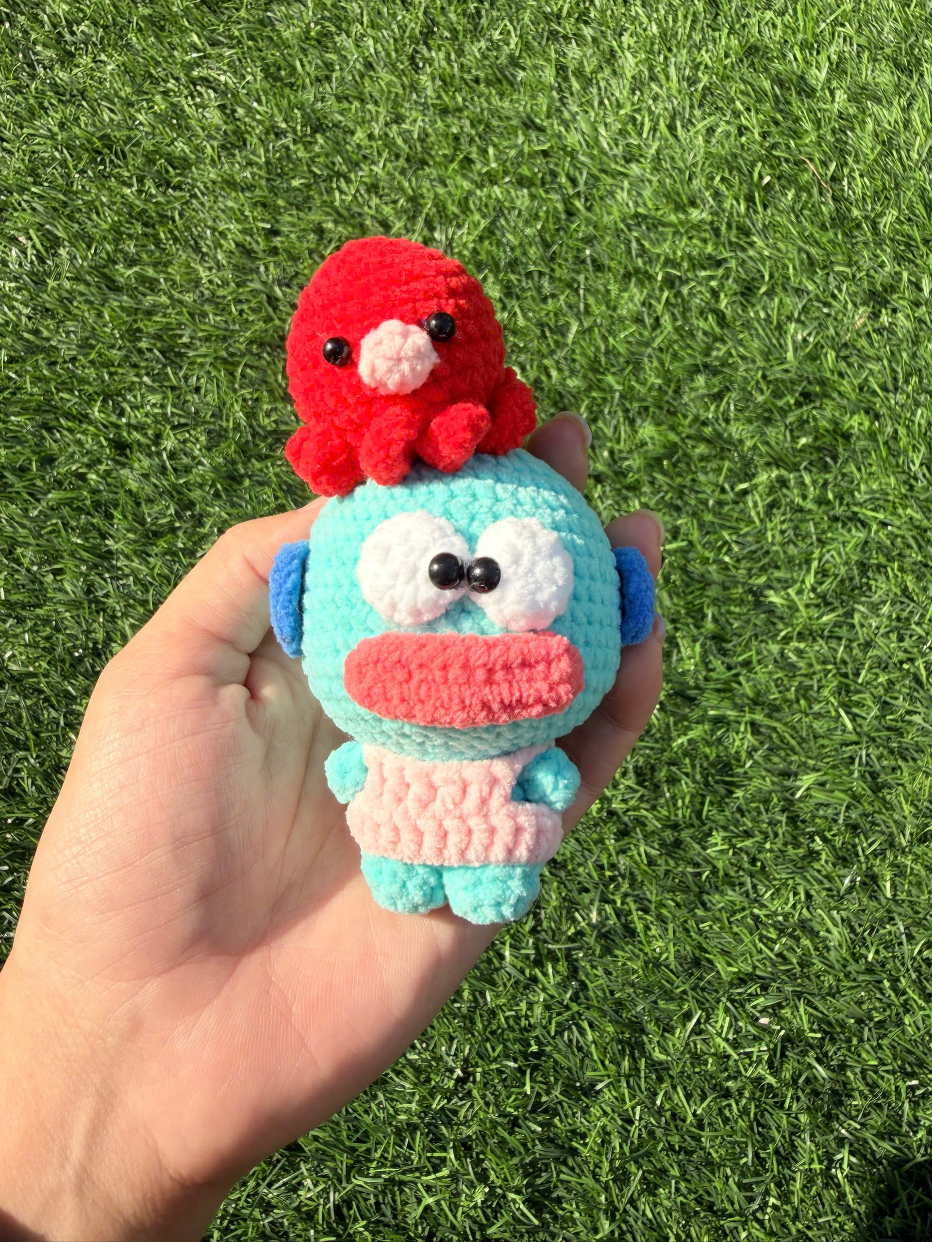 Handmade Crochet Hangyodon Keychain