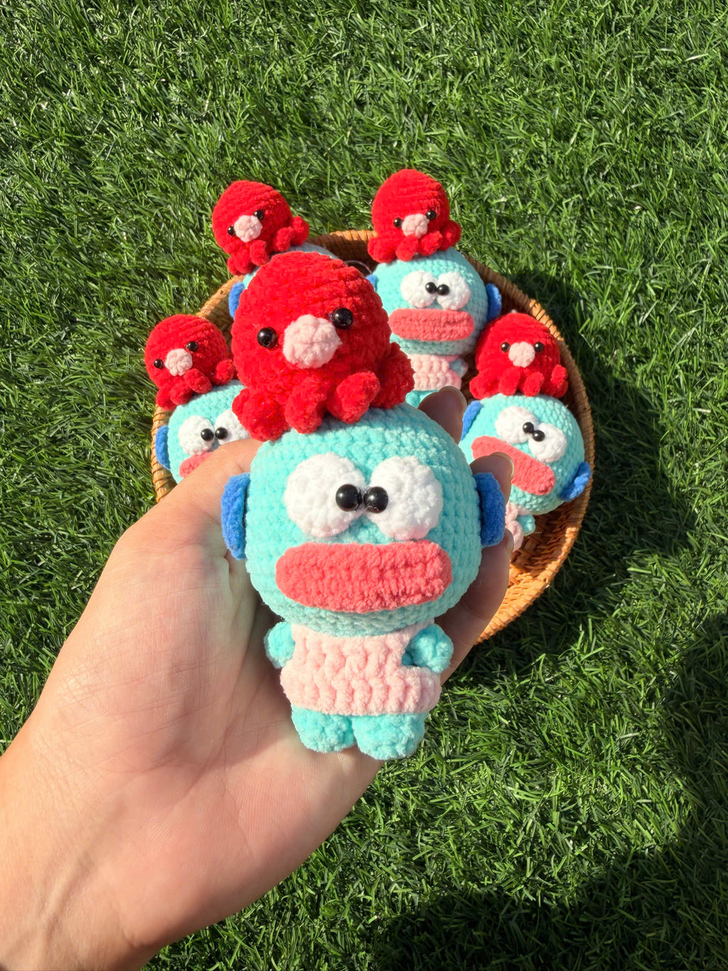 Handmade Crochet Hangyodon Keychain