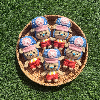 Handmade Crochet One Piece Keychain - Luffy, Naomi, Zoro, Sanji, Boa, Usopp, Chopper, Gear5