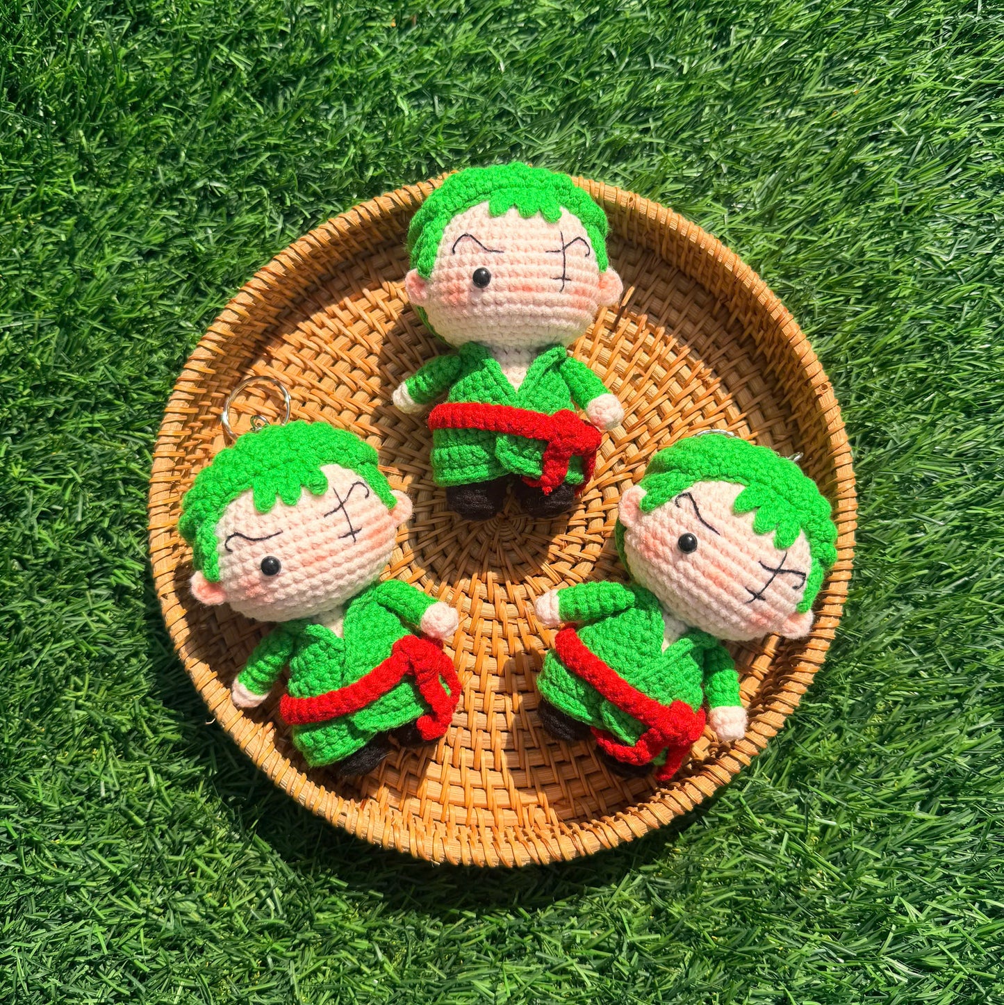 Handmade Crochet One Piece Keychain - Luffy, Naomi, Zoro, Sanji, Boa, Usopp, Chopper, Gear5