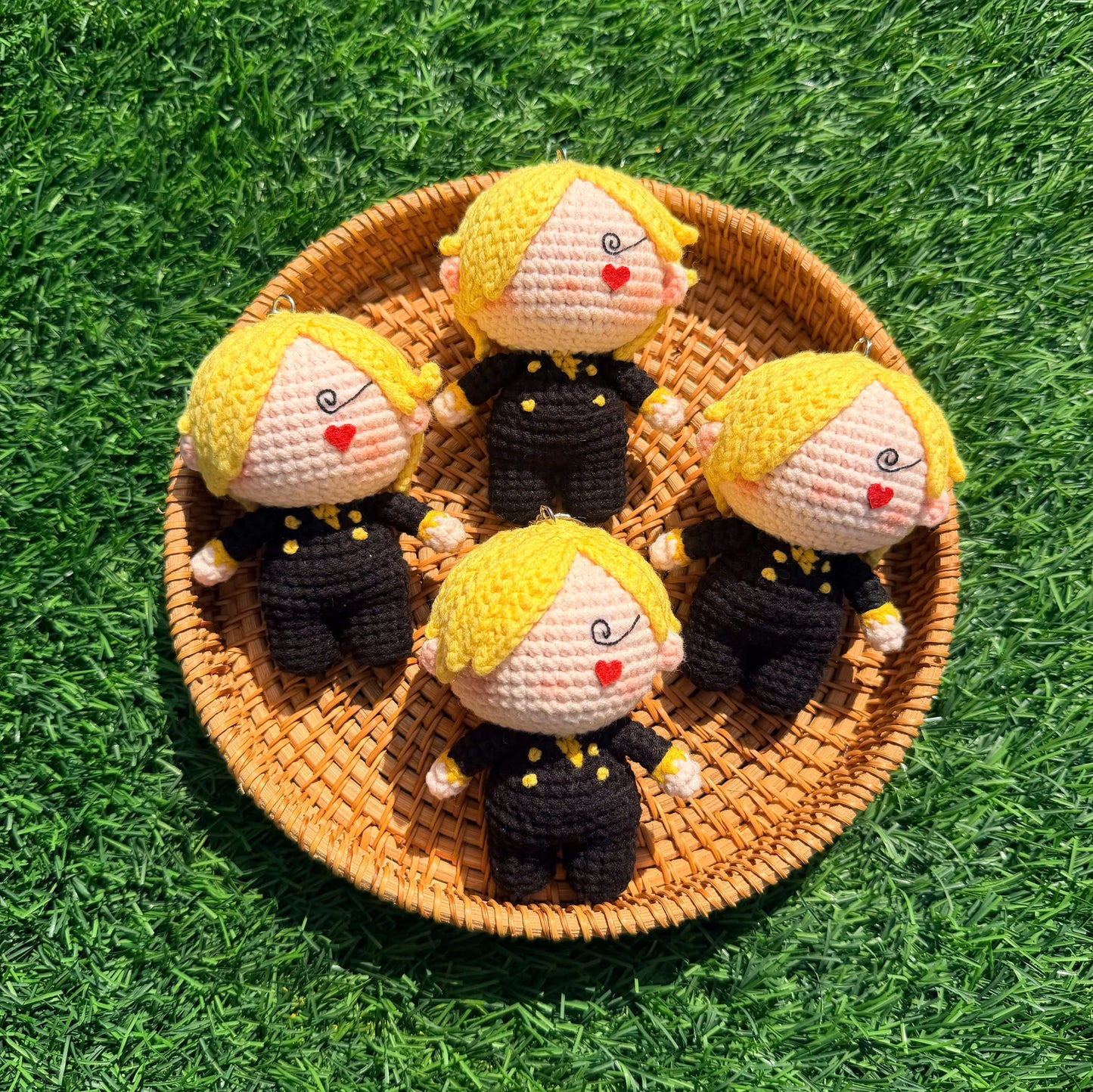 Handmade Crochet One Piece Keychain - Luffy, Naomi, Zoro, Sanji, Boa, Usopp, Chopper, Gear5
