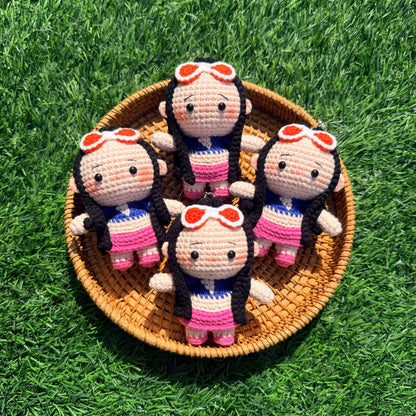 Handmade Crochet One Piece Keychain - Luffy, Naomi, Zoro, Sanji, Boa, Usopp, Chopper, Gear5