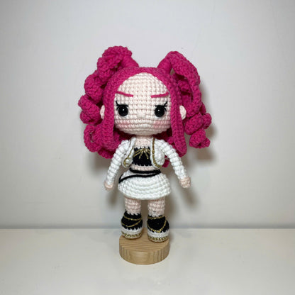 Handmade Crochet Huntrix Doll, KPop Demon Hunters (Small doll version)