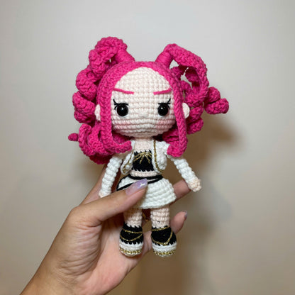 Handmade Crochet Huntrix Doll, KPop Demon Hunters (Small doll version)