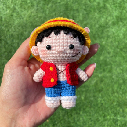 Handmade Crochet One Piece Keychain - Luffy, Naomi, Zoro, Sanji, Boa, Usopp, Chopper, Gear5