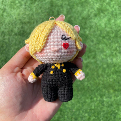 Handmade Crochet One Piece Keychain - Luffy, Naomi, Zoro, Sanji, Boa, Usopp, Chopper, Gear5
