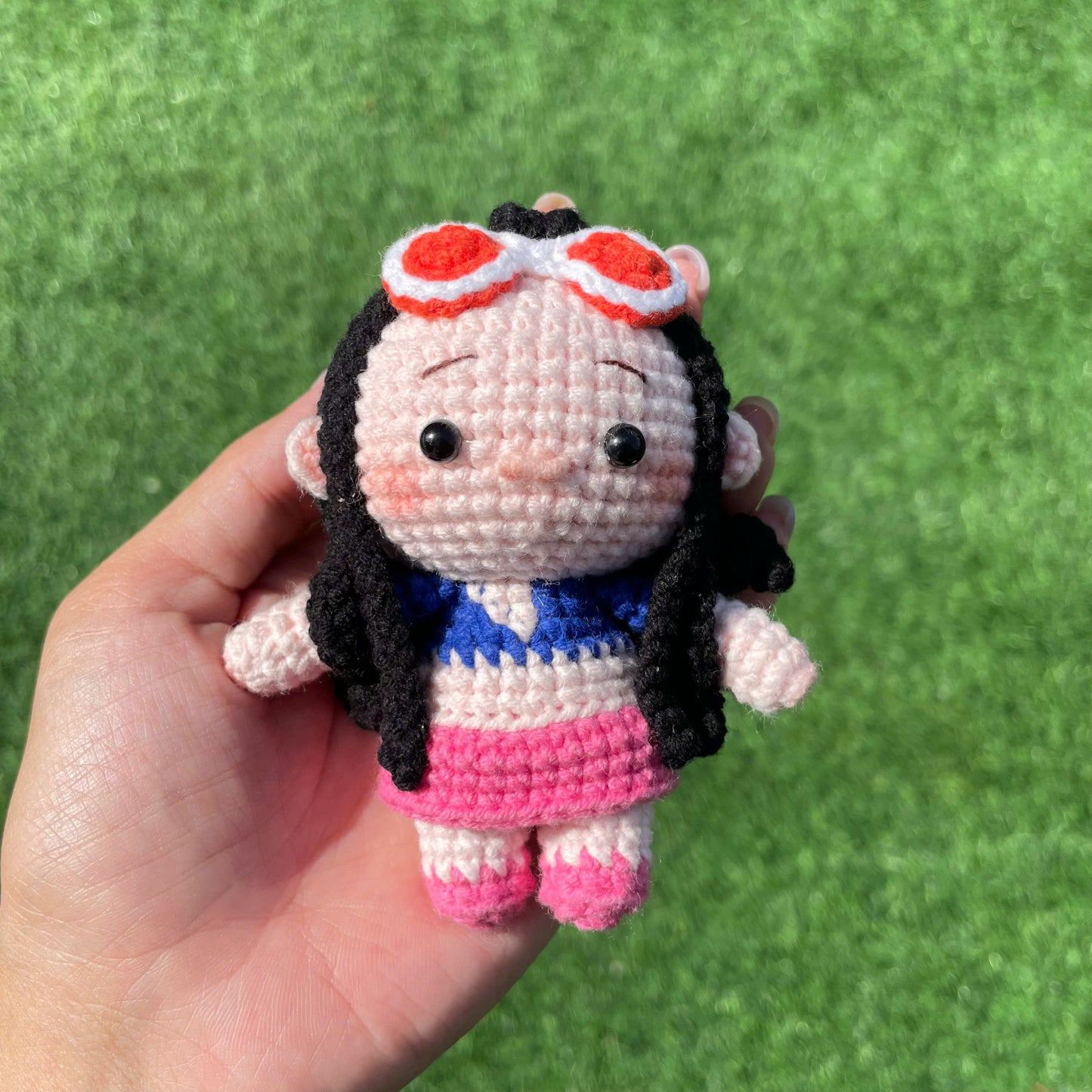 Handmade Crochet One Piece Keychain - Luffy, Naomi, Zoro, Sanji, Boa, Usopp, Chopper, Gear5