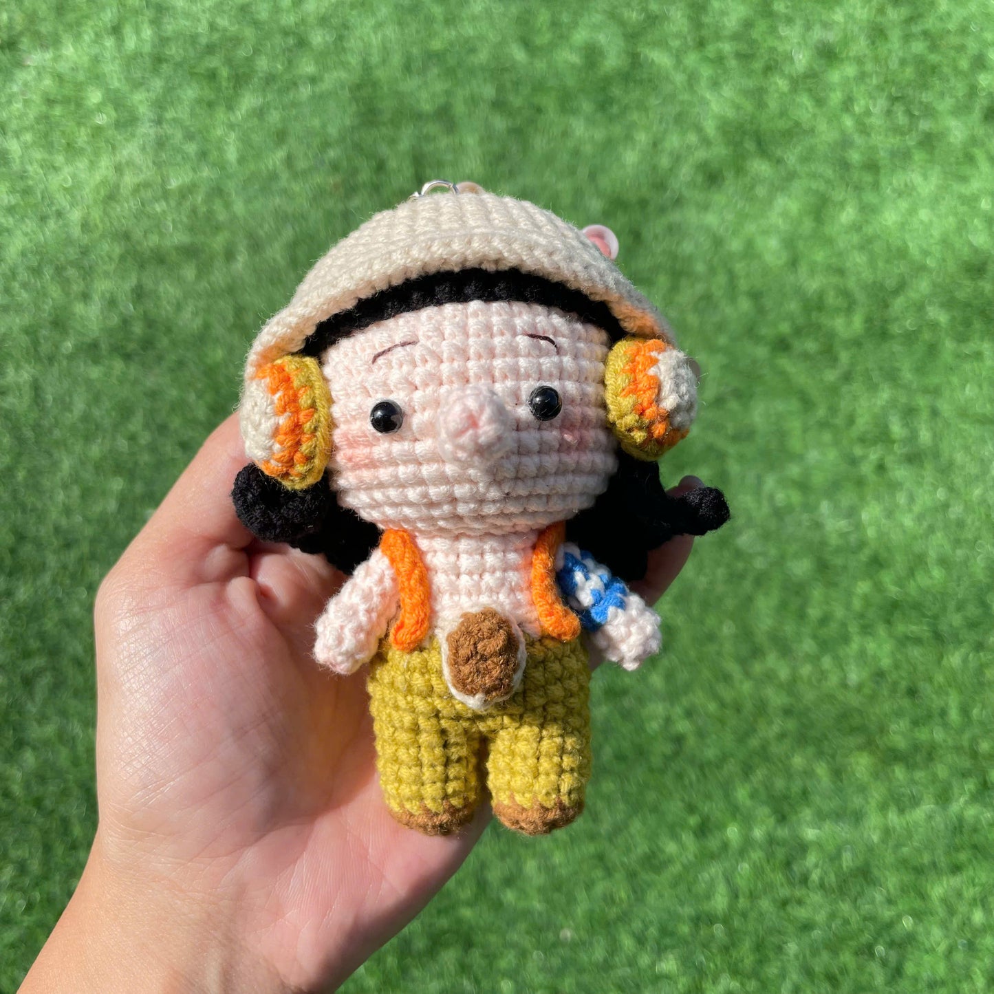 Handmade Crochet One Piece Keychain - Luffy, Naomi, Zoro, Sanji, Boa, Usopp, Chopper, Gear5