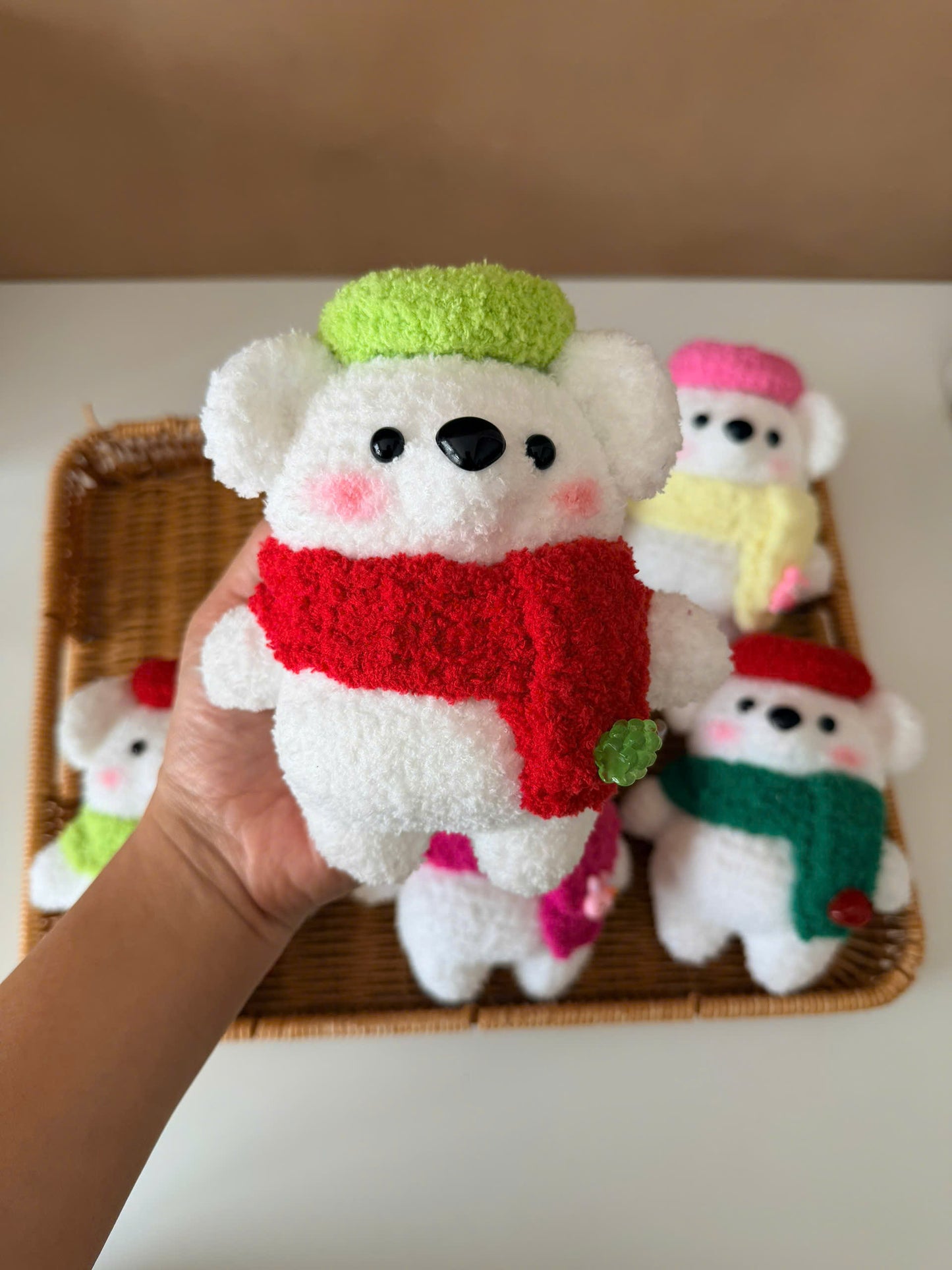 Handmade Crochet Pola Bear Plush