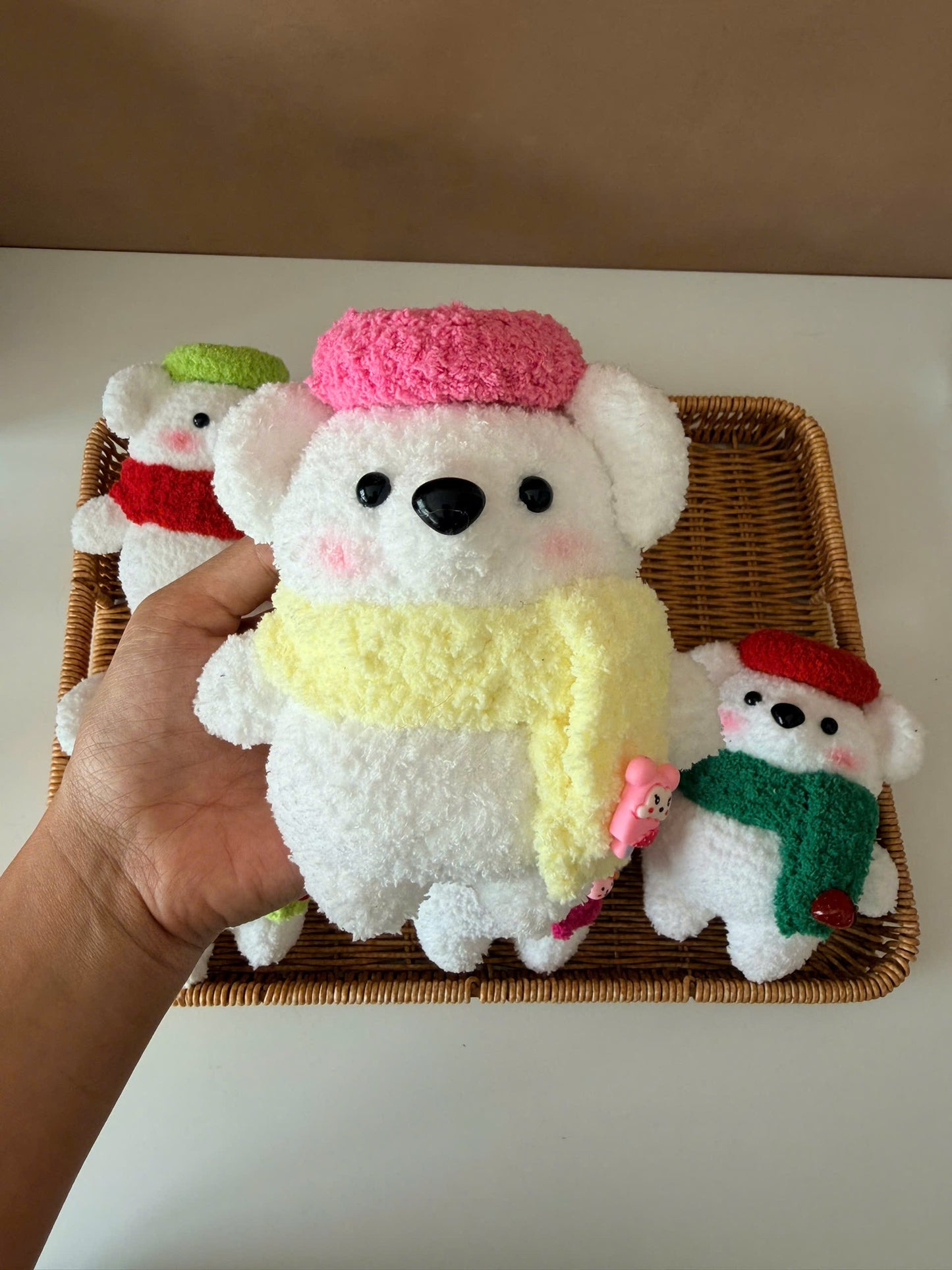 Handmade Crochet Pola Bear Plush